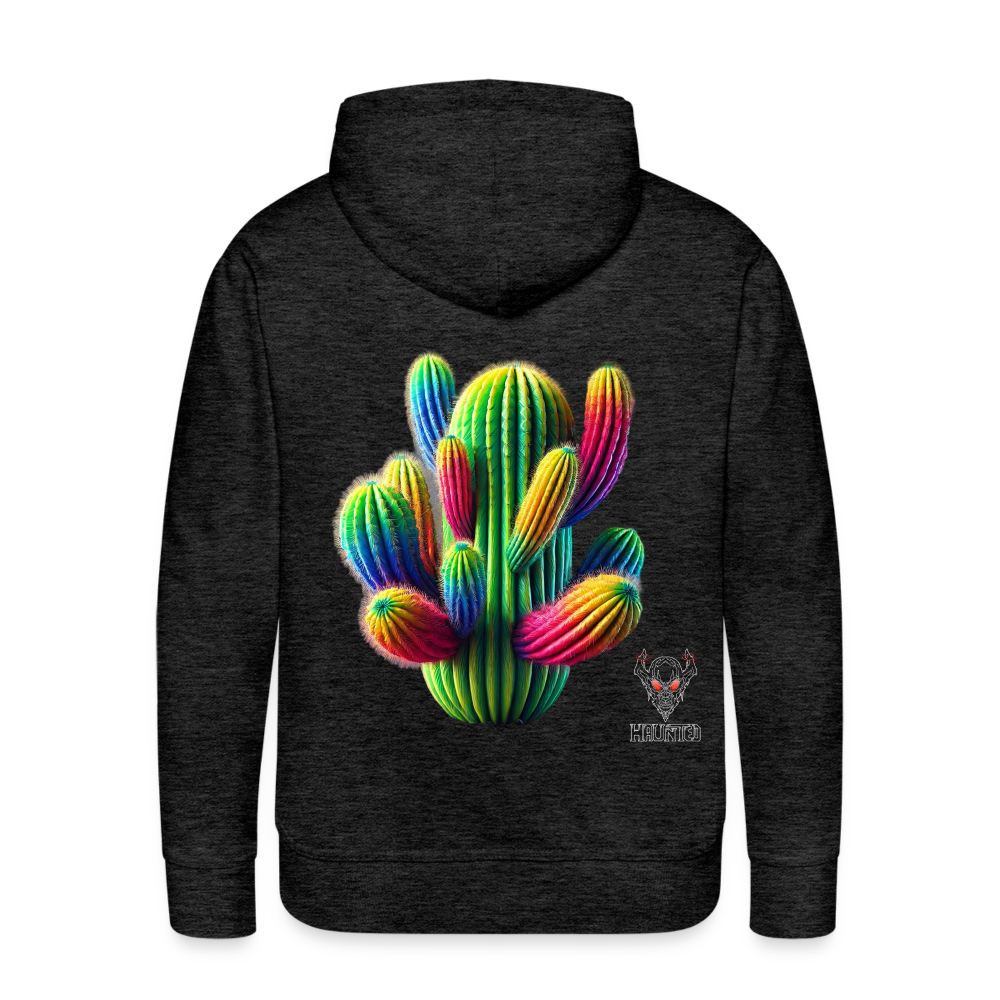 Men Hoodie "Prismatic Cactus Bloom" - Anthrazit