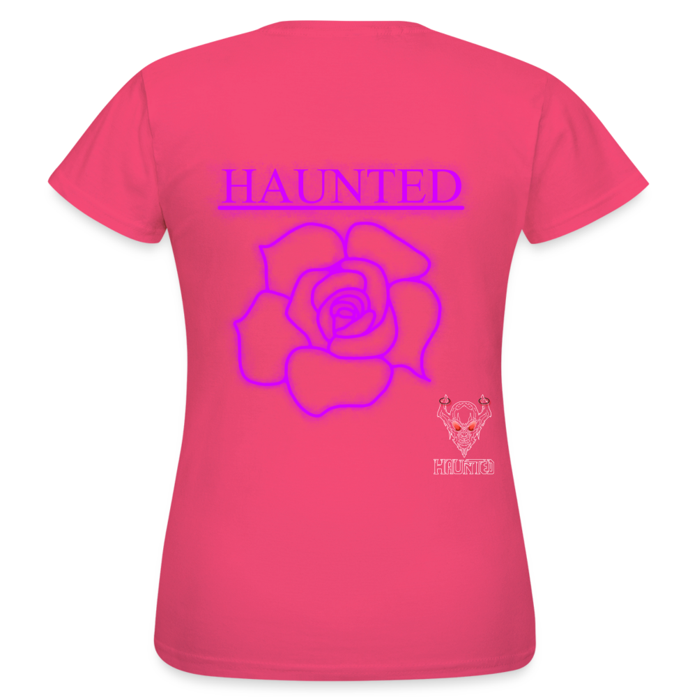 Women T-Shirt Pink Neon Rose - Azalea