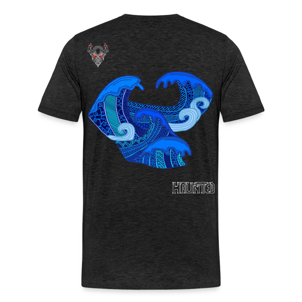 Man T-Shirt Waves Light - Anthrazit