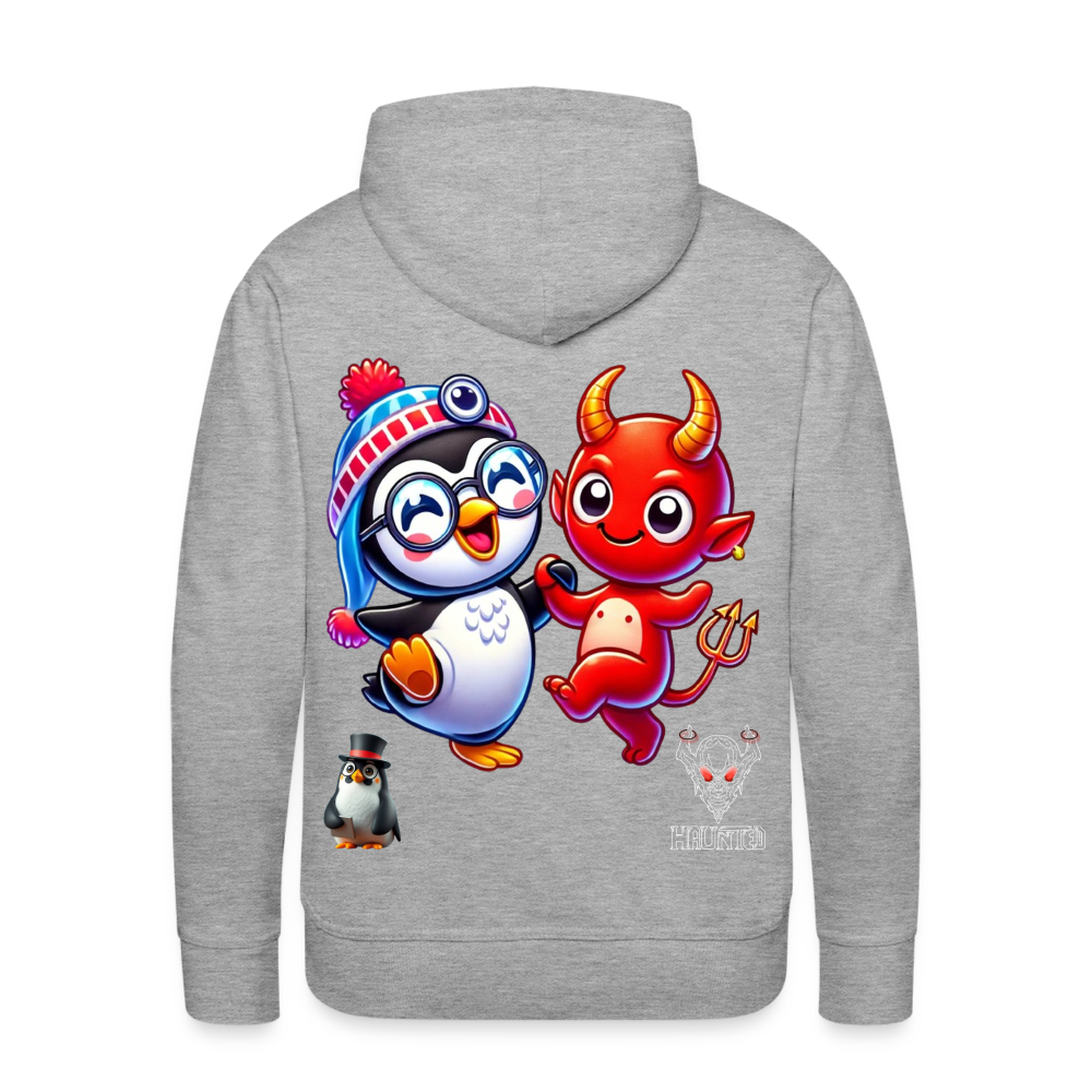 Men Hoodie Dancing with Devil - Grau meliert