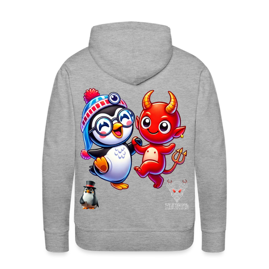Men Hoodie Dancing with Devil - Grau meliert
