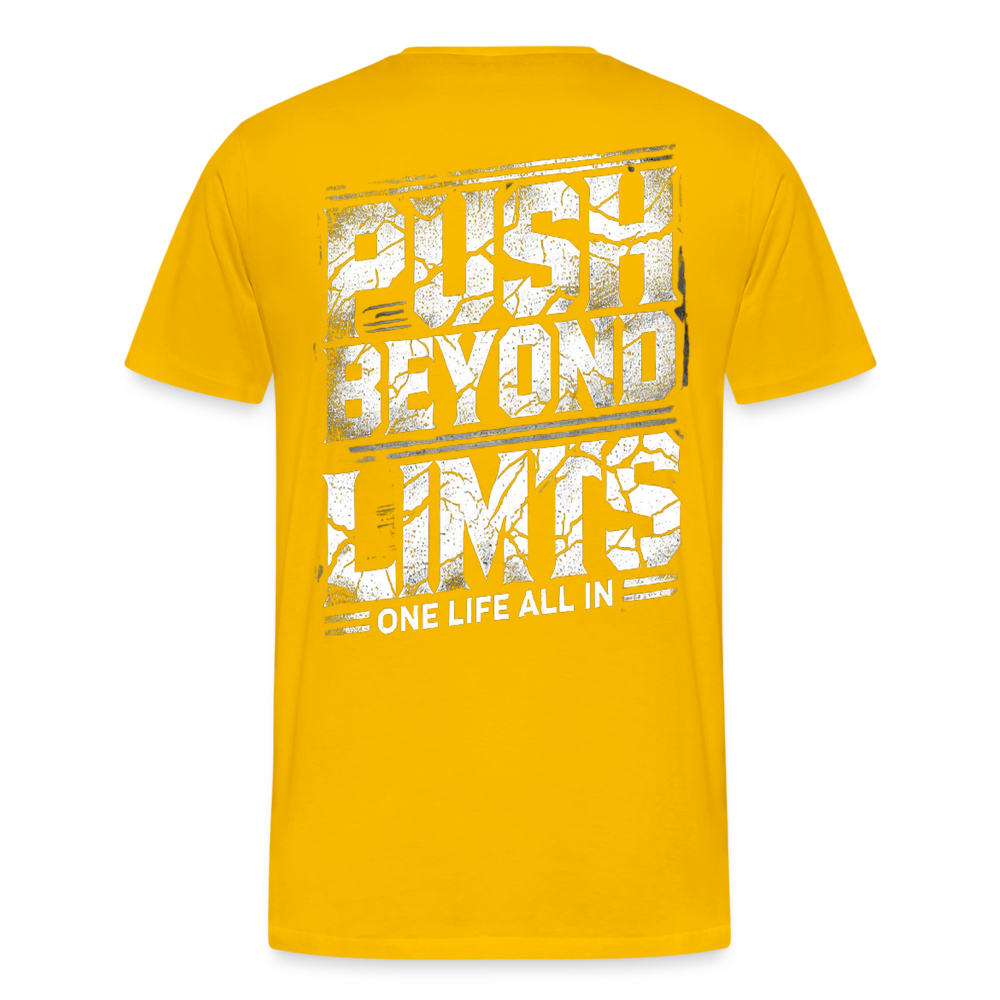 Men T-Shirt Push Beyond Limits - Sonnengelb