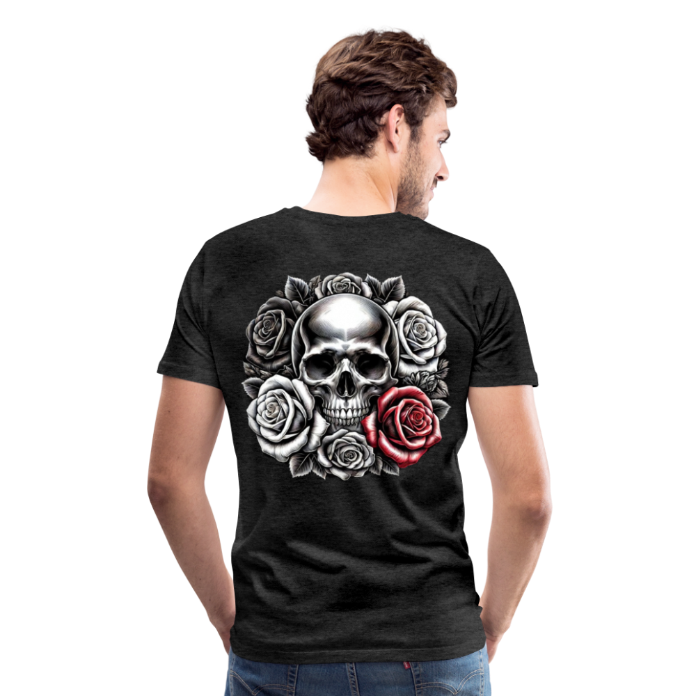 Men T-Shirt Skull Roses - Anthrazit