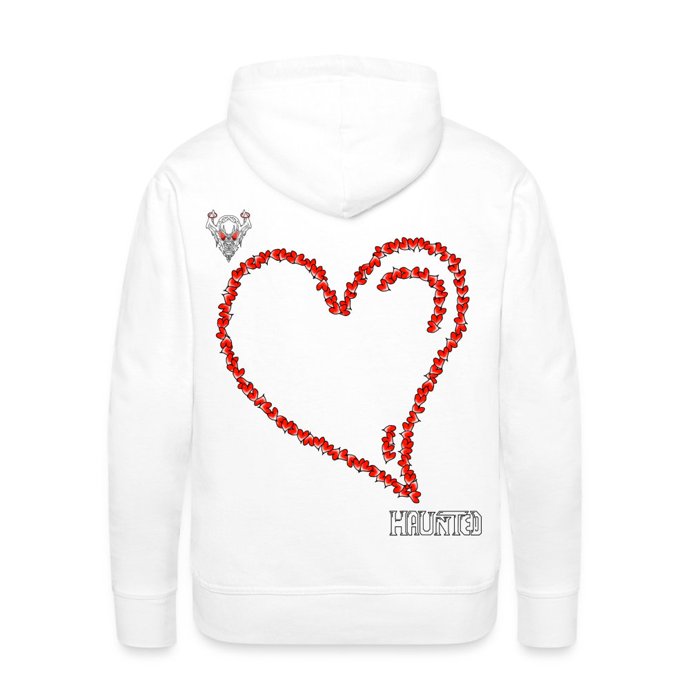 Man Hoodie Hearts Dark - Weiß