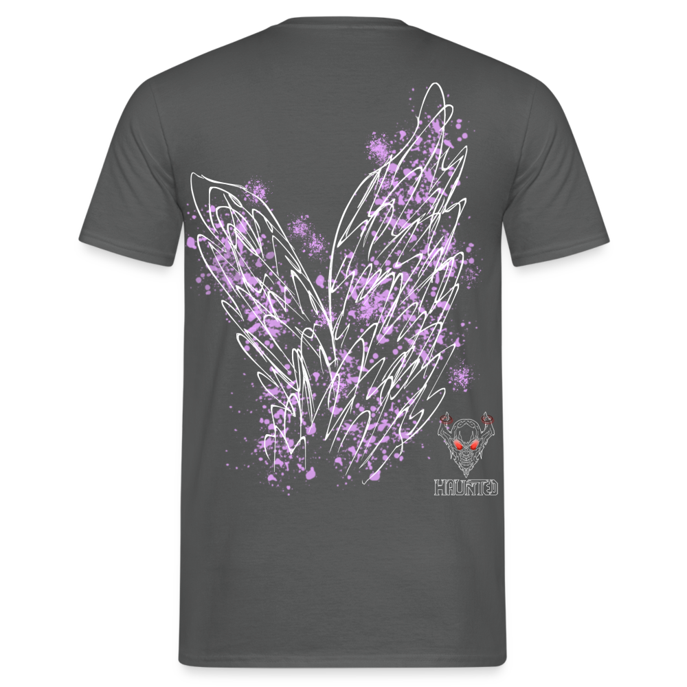 Men T-Shirt Light Purple Wings - Anthrazit