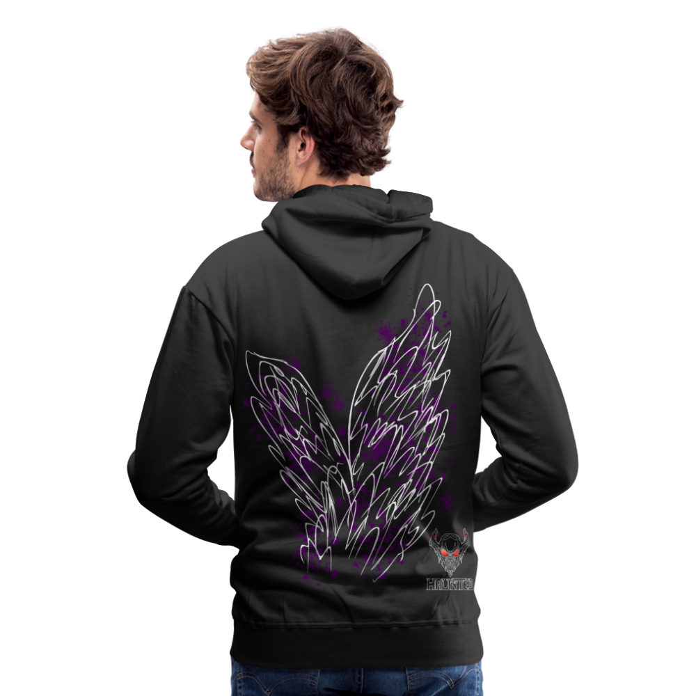 Men Hoodie Purple Wings - Schwarz