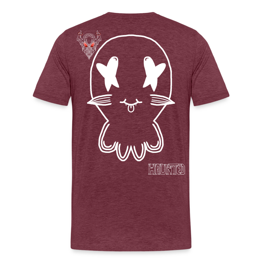 Man T-Shirt Ghost No Doodle Light - Bordeauxrot meliert