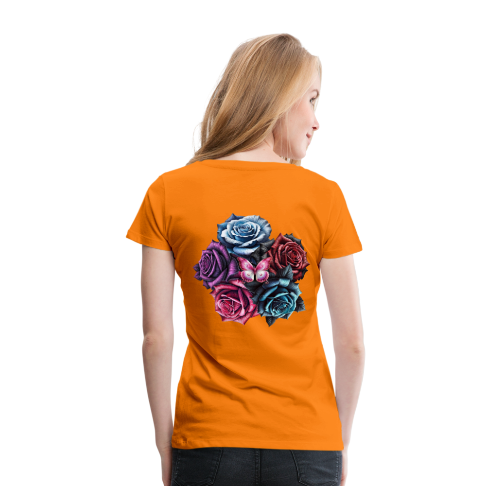 Women T-Shirt Rose Circle - Orange