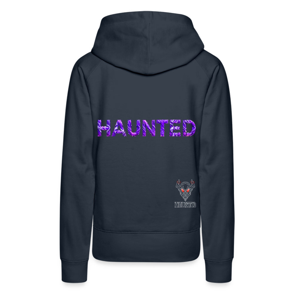 Women Hoodie Violet Whispers Essence - Navy
