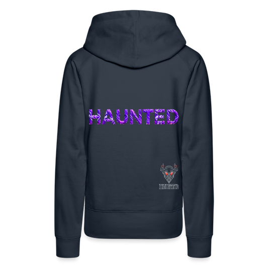 Women Hoodie Violet Whispers Essence - Navy