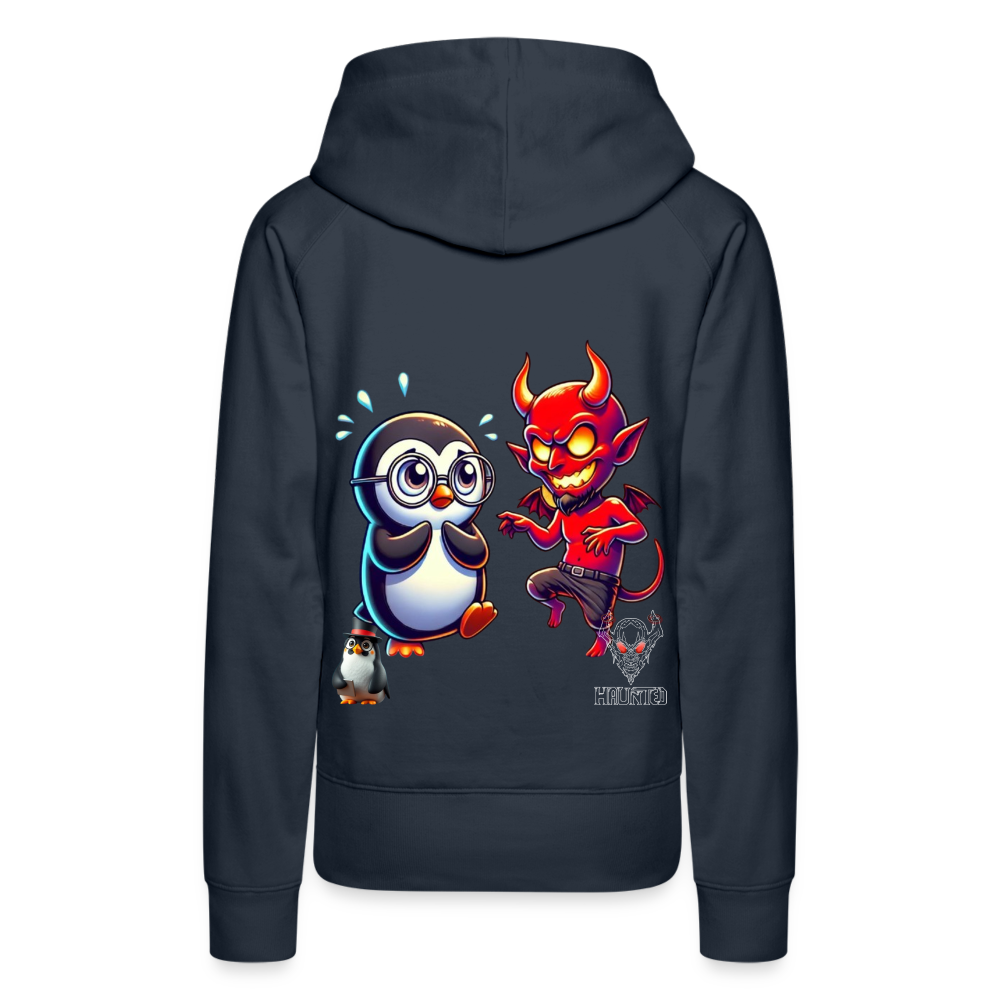 Women Hoodie Dancing with Devil - Navy