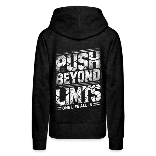 Women Hoodie  Push Beyond Limits - Anthrazit