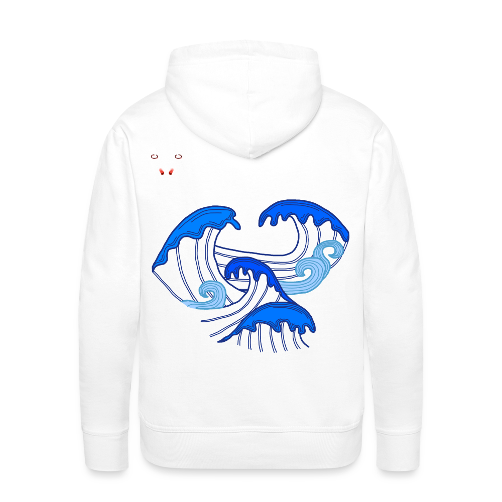 Men Hoodie Waves clean Light - Weiß