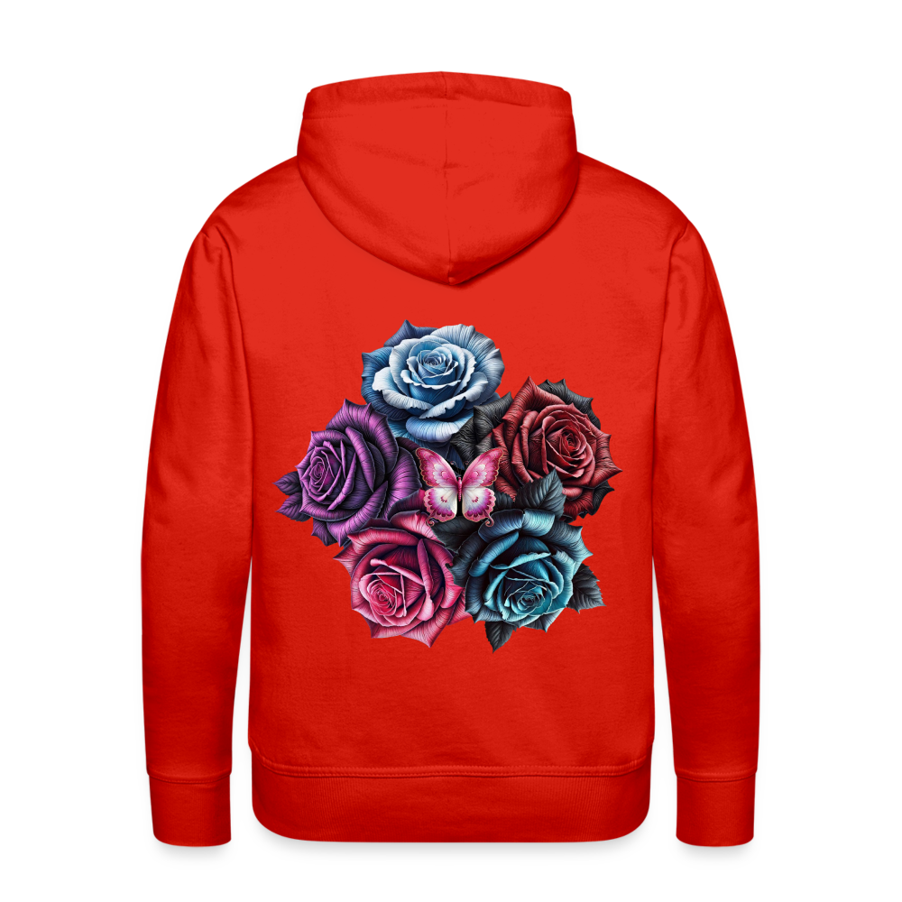 Men Hoodie Rose Circle - Rot