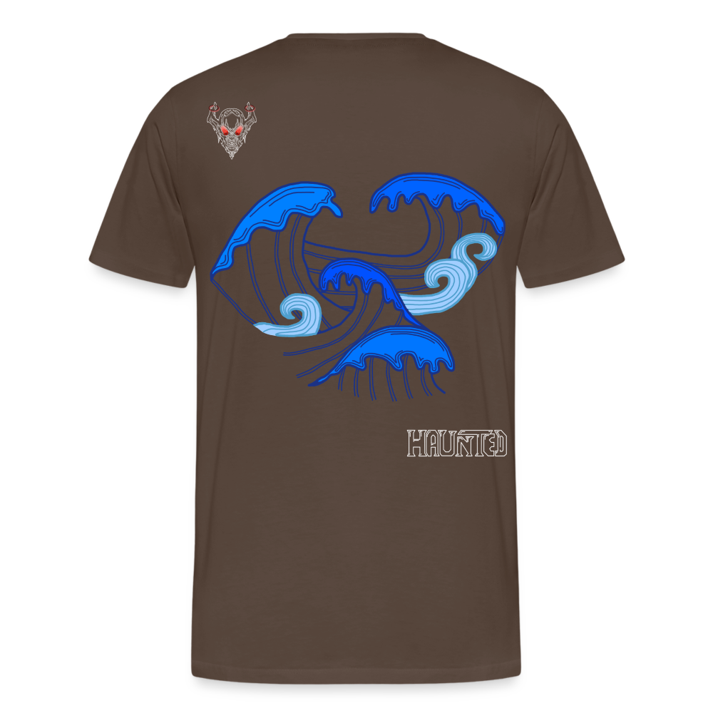 Man T-Shirt Waves clean Light - Edelbraun