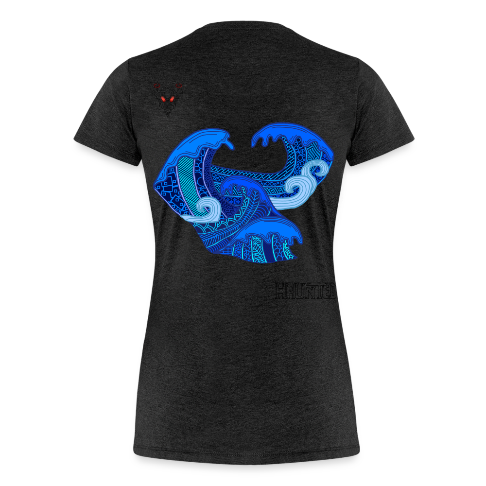 Woman T-Shirt Waves Dark - Anthrazit