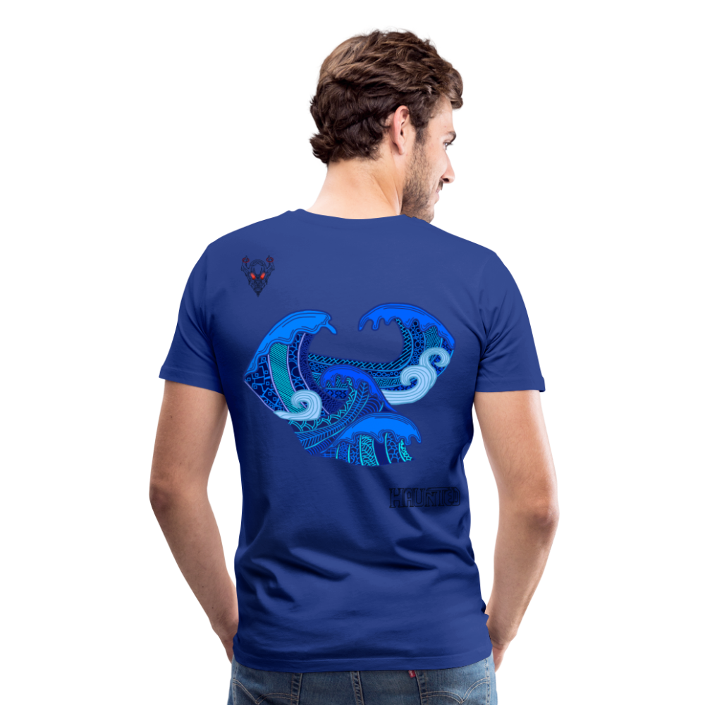 Man T-Shirt Waves Dark - Königsblau