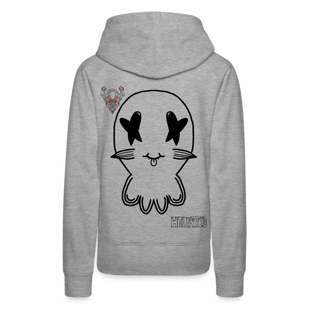 Woman Hoodie Ghost No Doodle Dark - Grau meliert