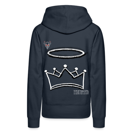 Woman Hoodie Crown and Ring Light - Navy