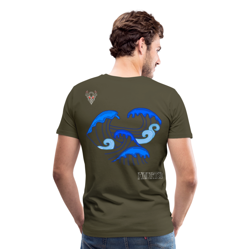 Man T-Shirt Waves clean Light - Khaki