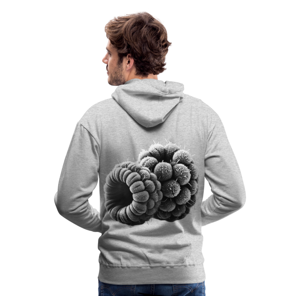 Men Hoodie Frozen Berries - Grau meliert