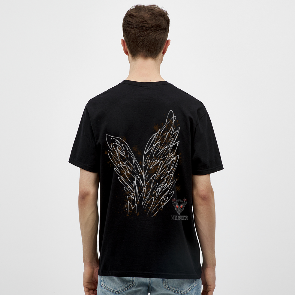 Men T-Shirt Brown Wings - Schwarz