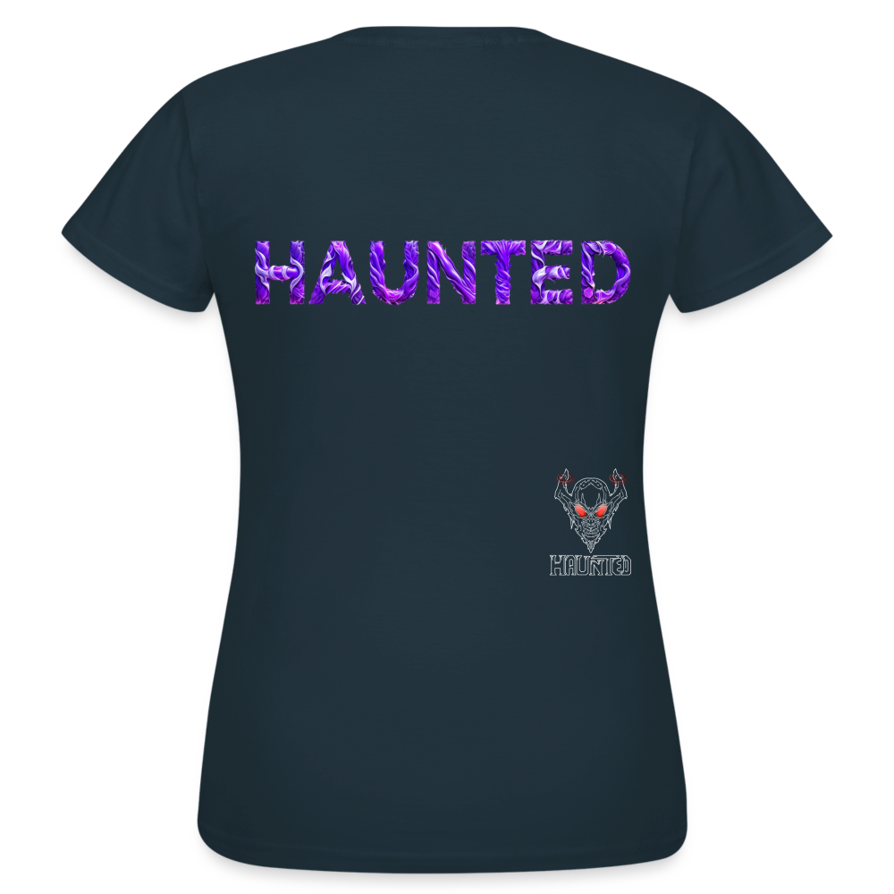 Women T-Shirt Violet Whispers Essence - Navy