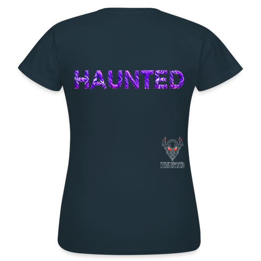 Women T-Shirt Violet Whispers Essence - Navy
