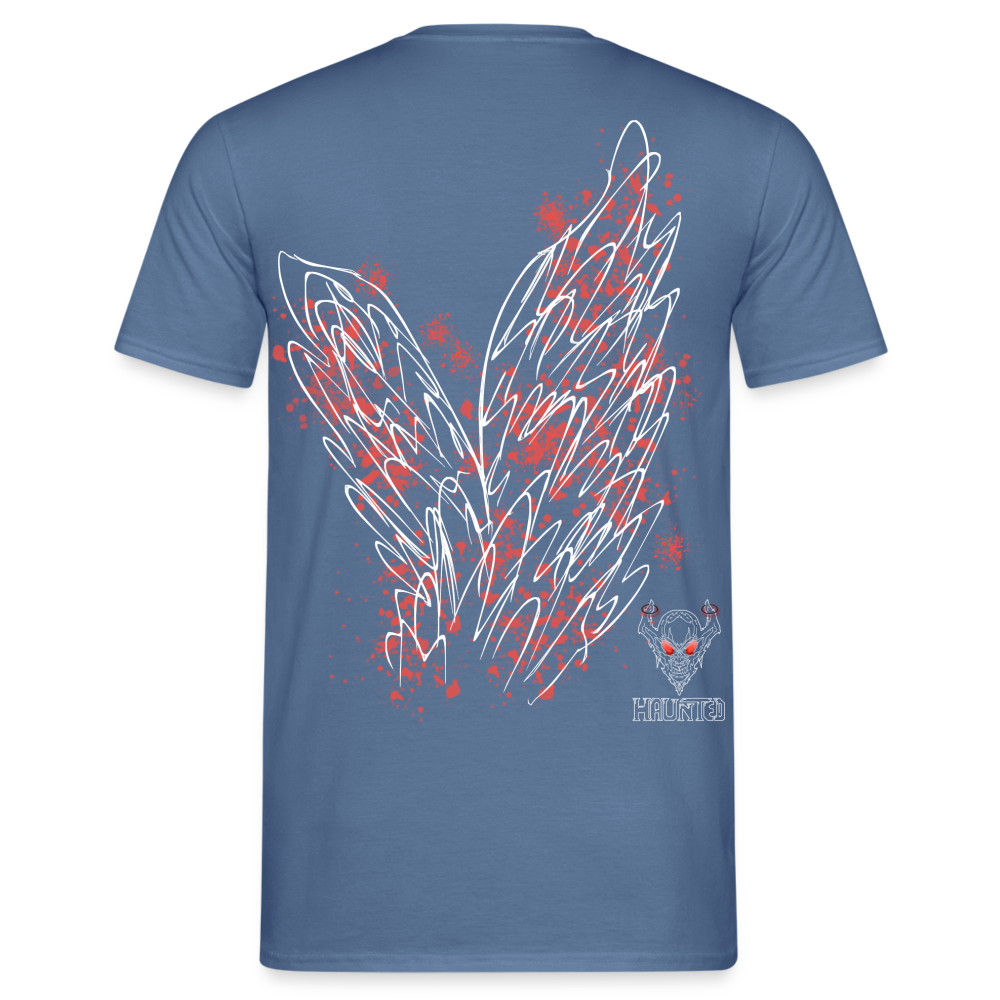 Men T-Shirt Light Red Wings - Taubenblau 
