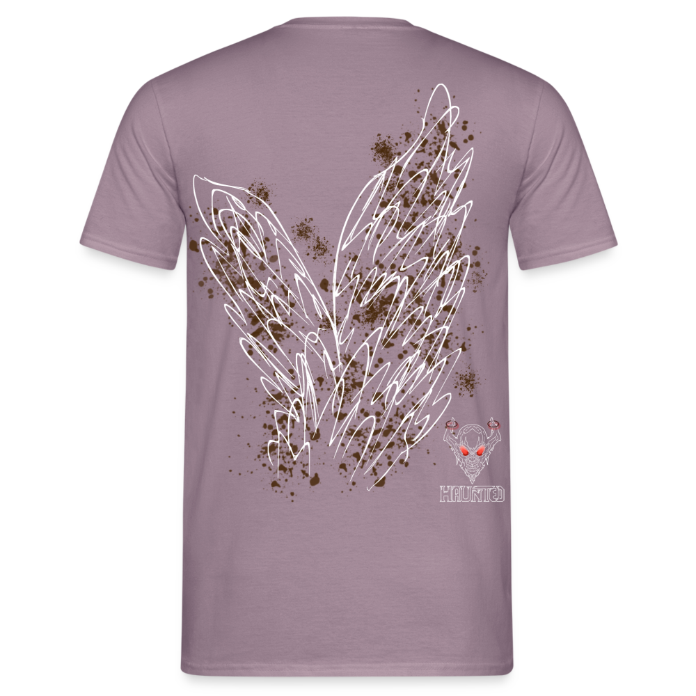 Men T-Shirt Brown Wings - Lilagrau 