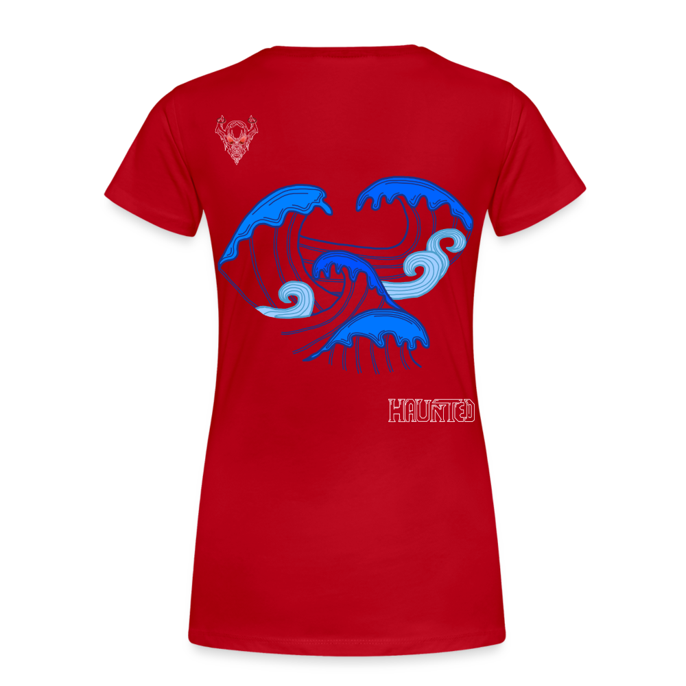 Woman T-Shirt Waves clean Light - Rot
