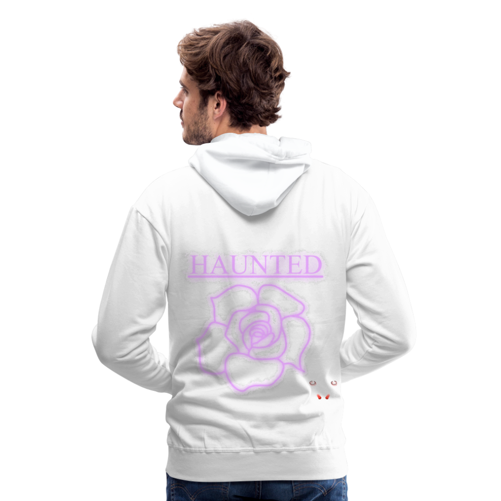 Men Hoodie Light Pink Neon Rose - Weiß