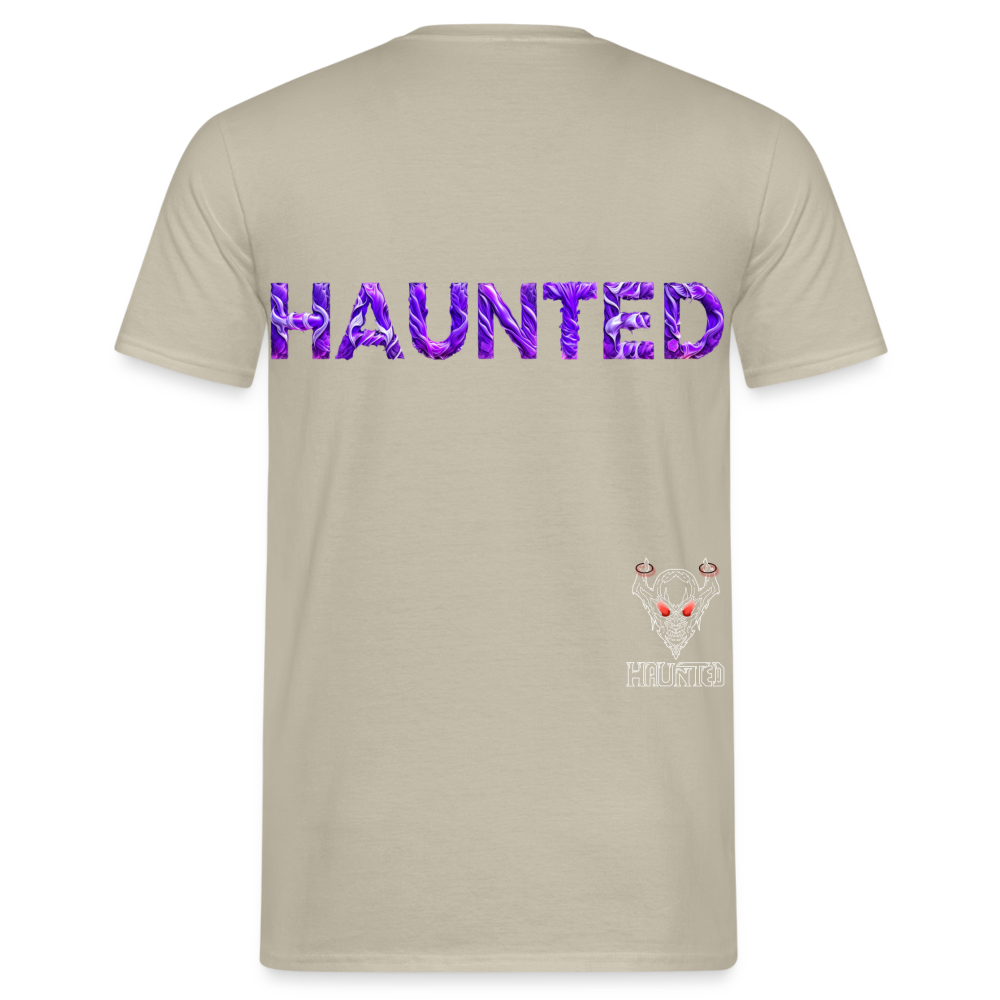 Men T-Shirt Violet Whispers Essence - Sandbeige