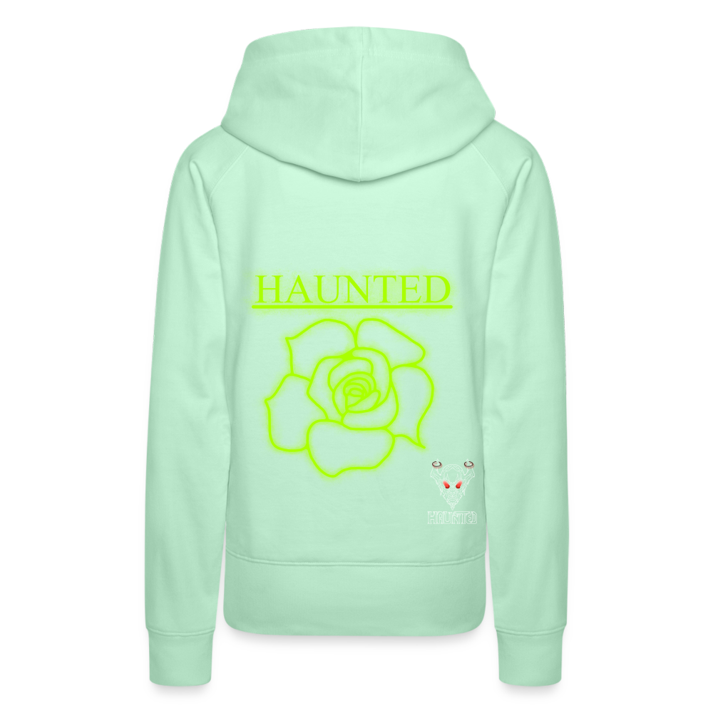 Women Hoodie Poison Neon Rose - helles Mintgrün