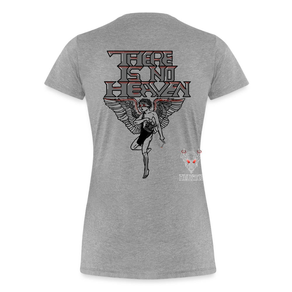 Woman T-Shirt There Is No Heaven bloody - Grau meliert