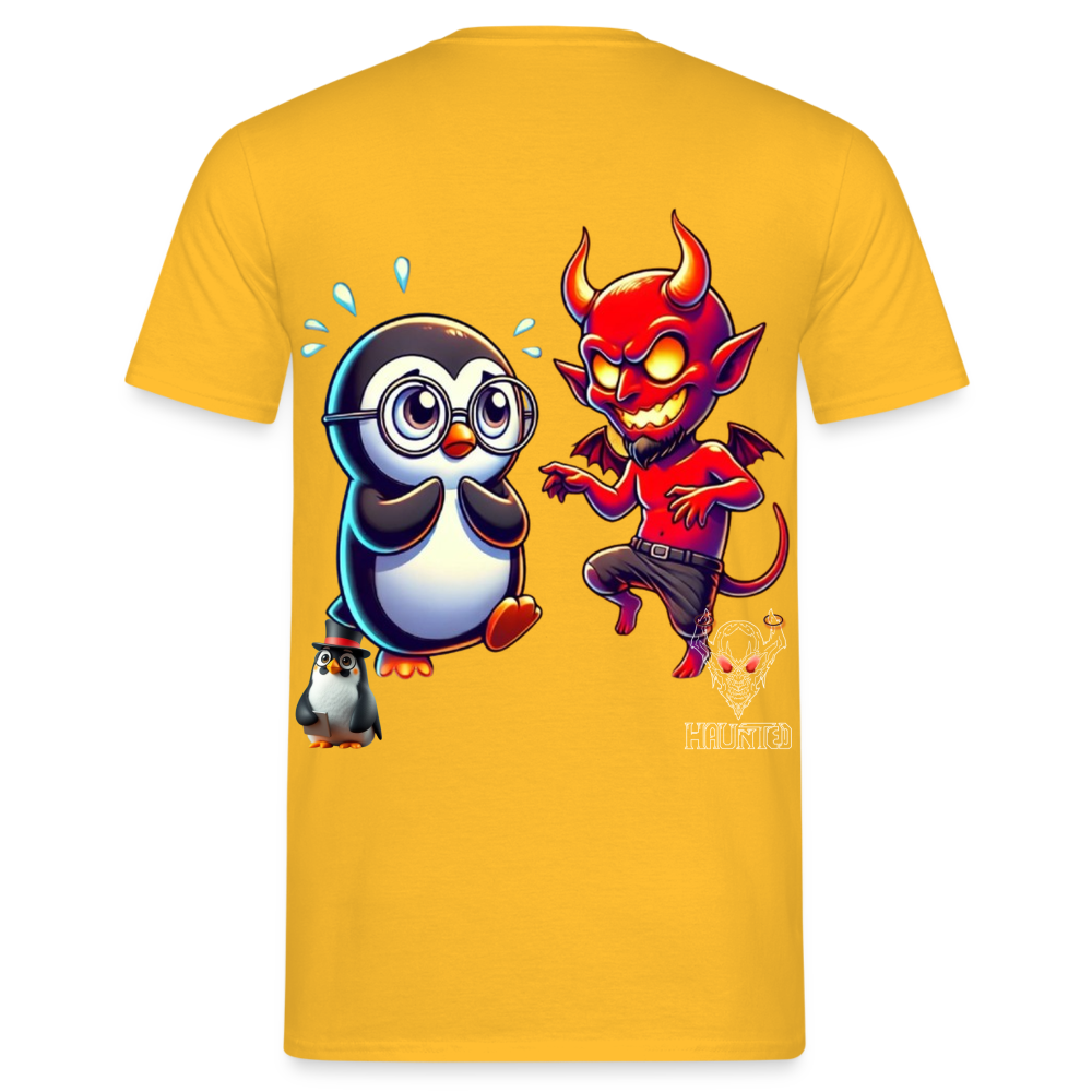 Men T-Shirt Dancing with Devil - Gelb