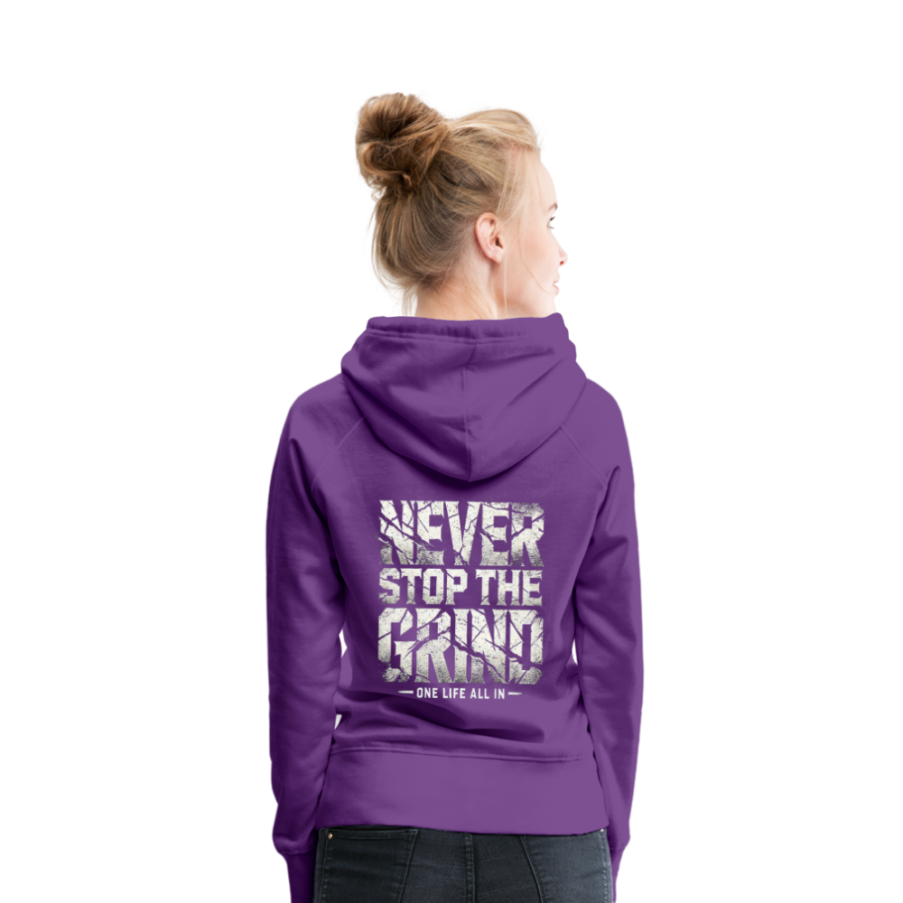 Women Hoodie Never Stop The Grind - Purple