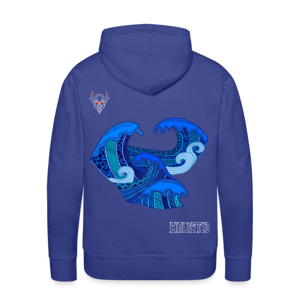 Men Hoodie Waves Light - Königsblau
