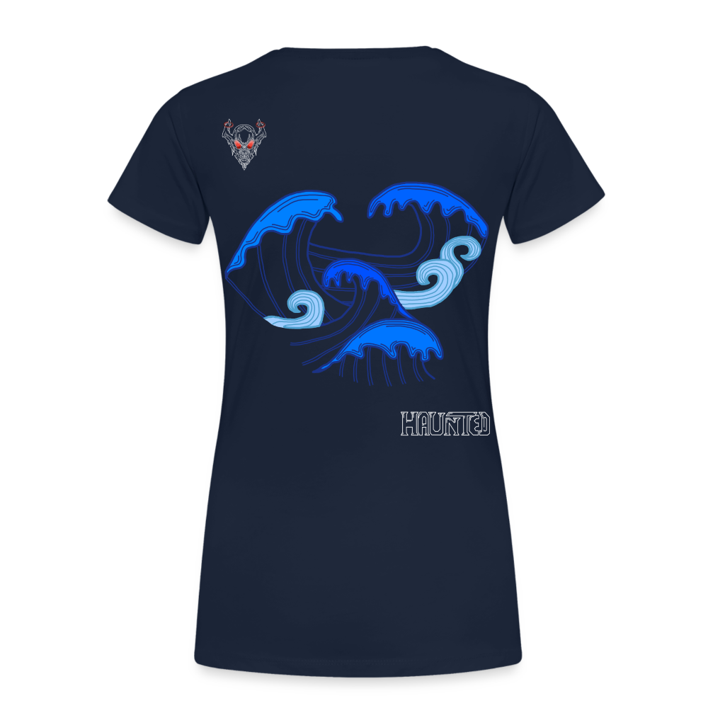 Woman T-Shirt Waves clean Light - Navy