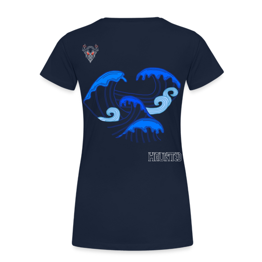 Woman T-Shirt Waves clean Light - Navy