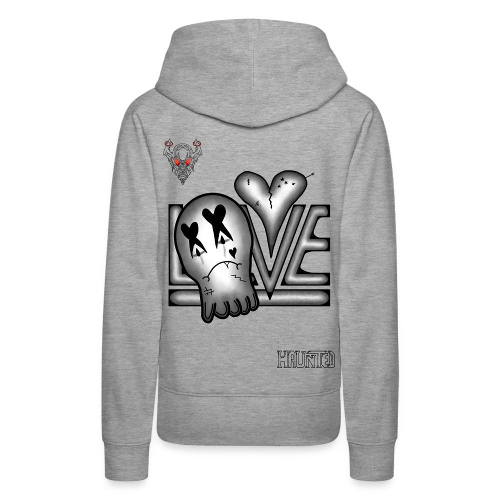 Woman Hoodie LOVE - Grau meliert