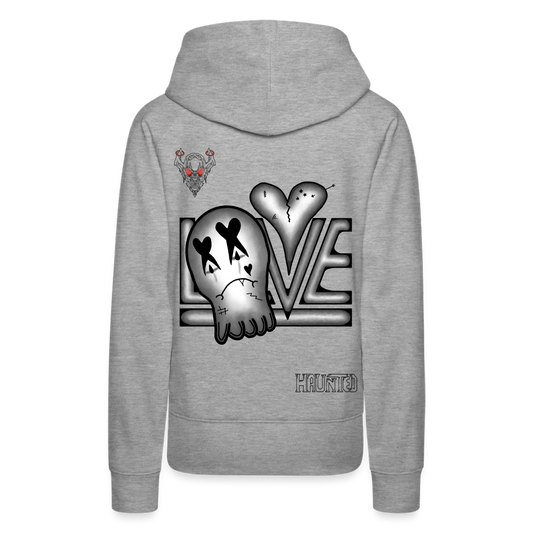 Woman Hoodie LOVE - Grau meliert