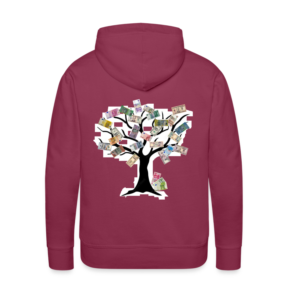 Men Hoodie Money Tree - Bordeaux