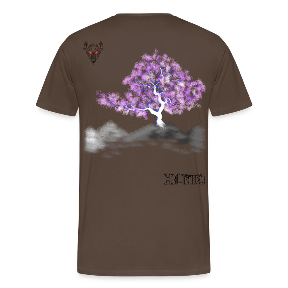 Man T-Shirt Cherry Blossom - Edelbraun