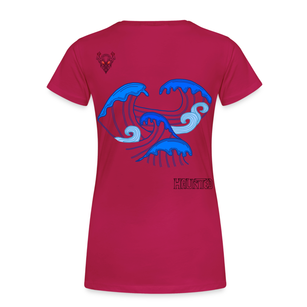 Woman T-Shirt Waves clean Dark - dunkles Pink