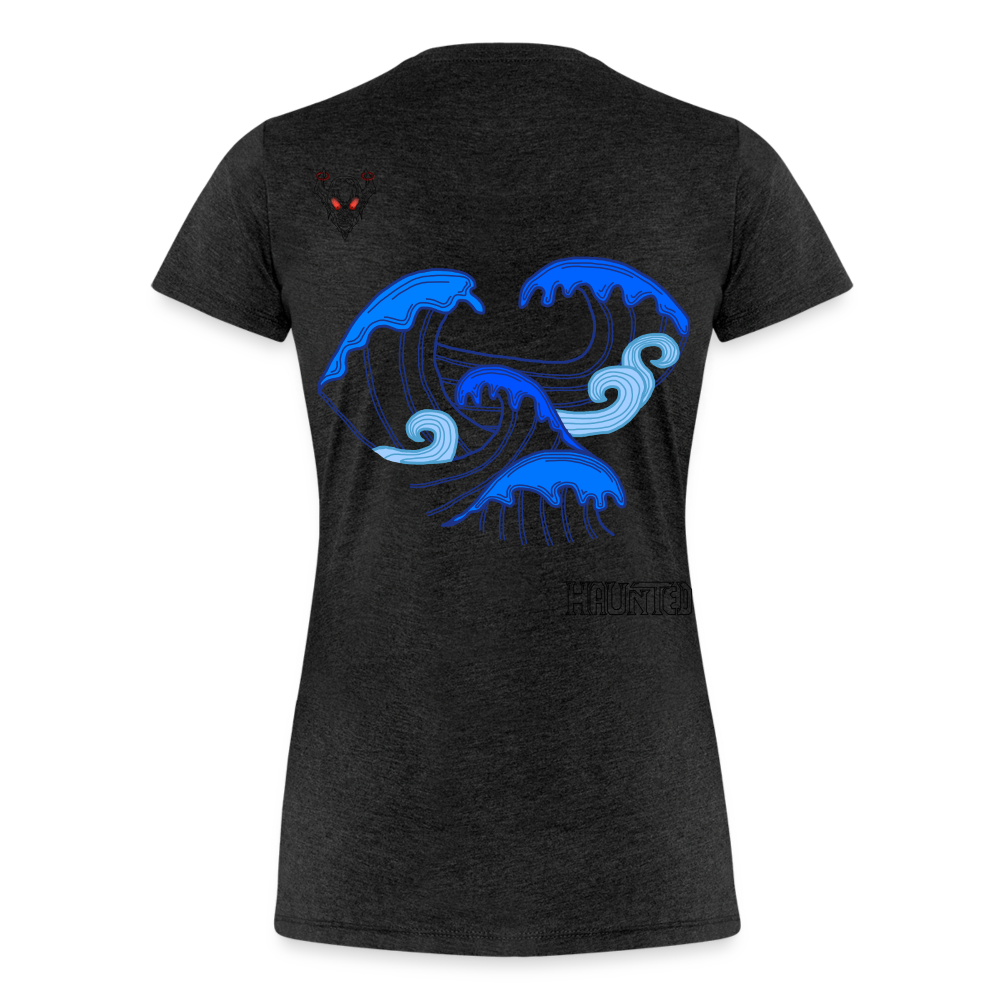 Woman T-Shirt Waves clean Dark - Anthrazit