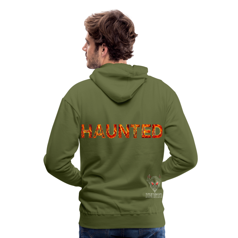 Men Hoodie Blazing Ember Fury - Olivgrün
