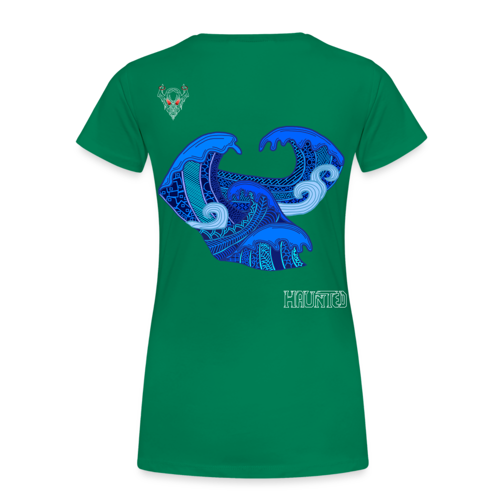 Woman T-Shirt Waves Light - Kelly Green