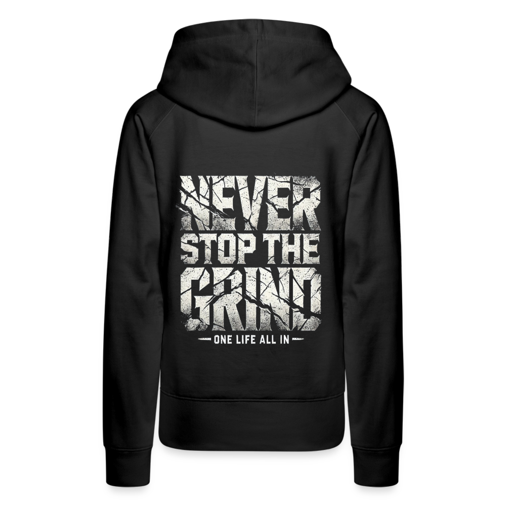 Women Hoodie Never Stop The Grind - Schwarz
