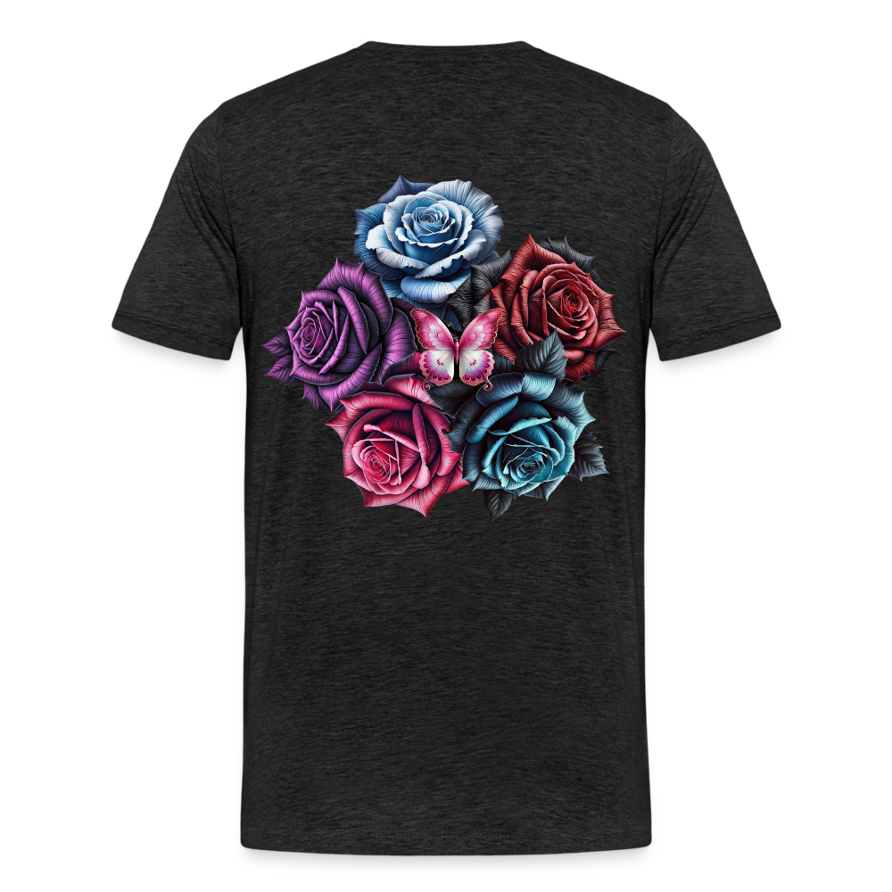 Men T-Shirt Rose Circle - Anthrazit